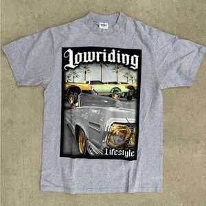 Shaka Wear Gray Lowriding Lifestyle Graphic T-Shirt LARGE